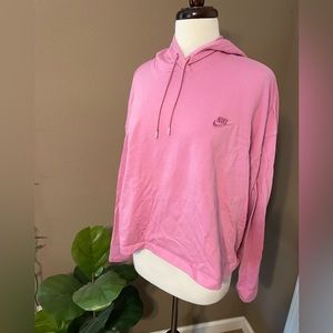 Pink Nike Cropped Hoodie
